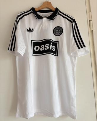 Maglia Adidas x Oasis Tour Jacquard Bianco-Nero
