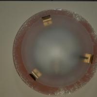 Plafoniera con vetro e corona sabbiata