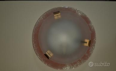 Plafoniera con vetro e corona sabbiata