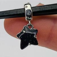 Charm Pendente Pandora Stella Blu Vetro di Murano