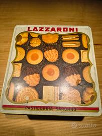 scatola latta azienda Lazzaroni anni 60
