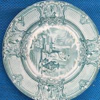 piatto verde inglese antico raro