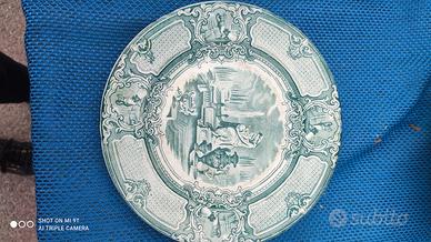 piatto verde inglese antico raro