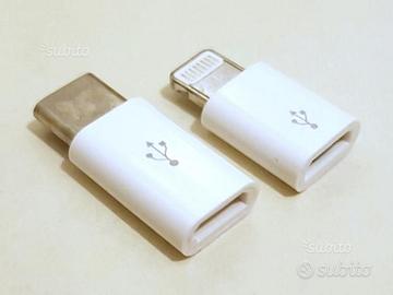 Adattatore da micro usb a usb tipo c o lighting