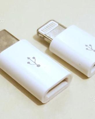 Adattatore da micro usb a usb tipo c o lighting