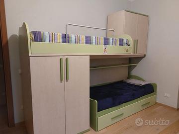Cameretta Colombini a Soppalco 2 Letti Sfalsati