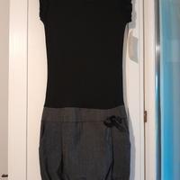 Abito nero donna con fiocco