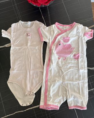 Body bambina, 1/2 anni 2 pezzi