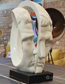 Scultura moderna testa busto Ambienti Glamour