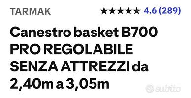 Canestro pro 700 regolabile
