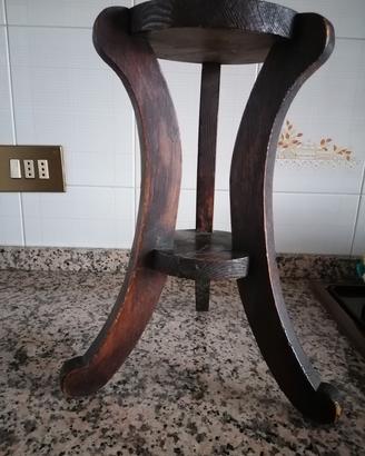 Antico sgabello alzatina legno tabournet