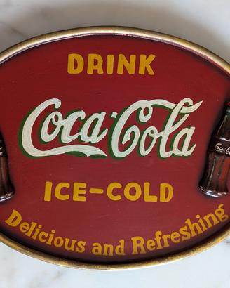 Insegna in legno Coca-Cola