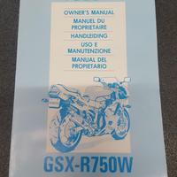 MANUALE USO E MANUTENZIONE SUZUKI GSX-R750W - 9901