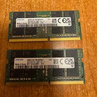 Due moduli Samsung RAM SODIMM DDR4 32 Gb 2666 MT/s