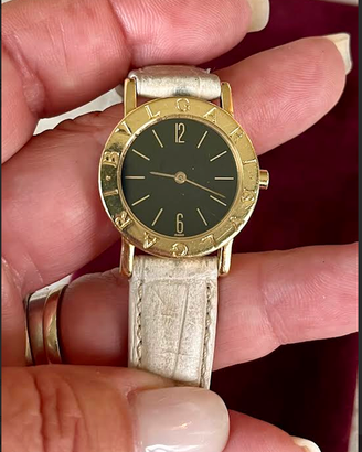 BVLGARIeleganteOROLOGIOinORO18ktCASSAblackVINTAGE