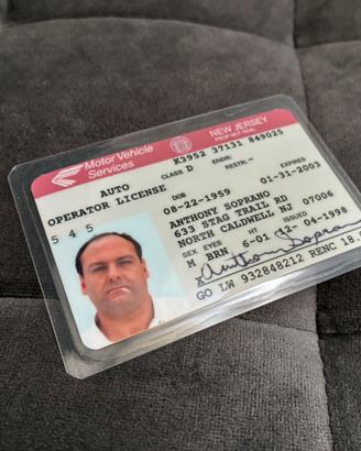 Prop Patente/Card Tony Soprano