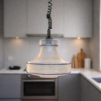 Lampadario cucina vetro satinato anni 70
