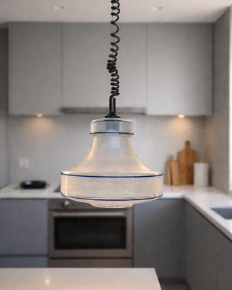 Lampadario cucina vetro satinato anni 70
