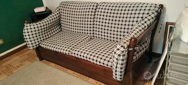 divano in legno massiccio rustico 