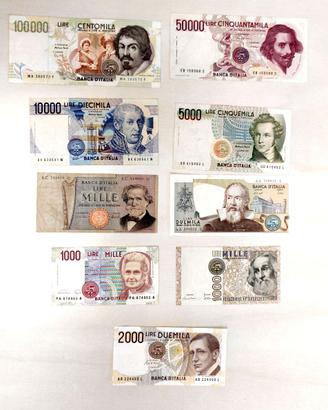 Lotto Banconote Lire Italiane 