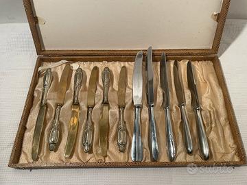Set coltelli in argento 10pz vintage