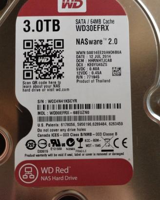 Hard Disk  WD 3  Tera
