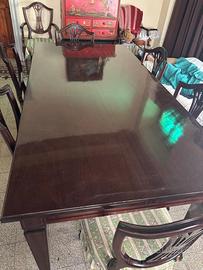 Tavolo con 6 sedie +2 poltrone 1950