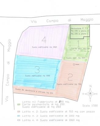 Proprietà in zona collinare con fabbricato