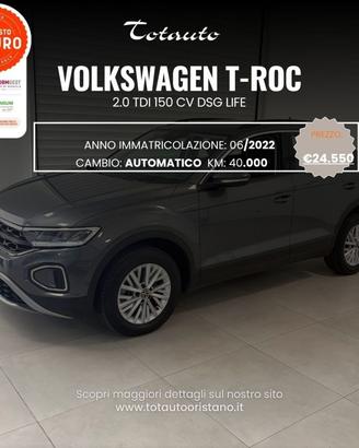 VOLKSWAGEN T-Roc 2.0 TDI SCR 150 CV DSG Life