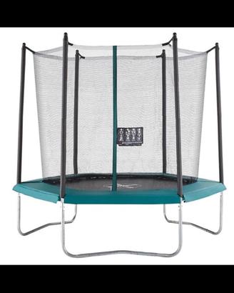 Trampolino decathlon 240 con rete sicurezza