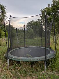 Trampolino elastico con rete di protezione 300 cm
