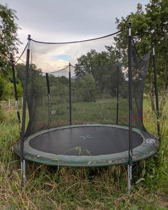 Trampolino elastico con rete di protezione 300 cm