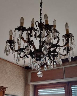 Lampadario vintage con gocce