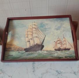 vassoio in legno 