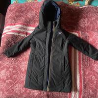 KWAY bambina piumino double nero blu