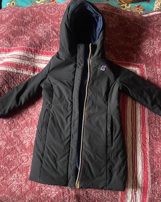 KWAY bambina piumino double nero blu