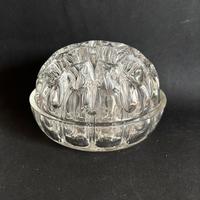 Ferma fiori vintage in vetro francese monoblocco