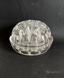 Ferma fiori vintage in vetro francese monoblocco