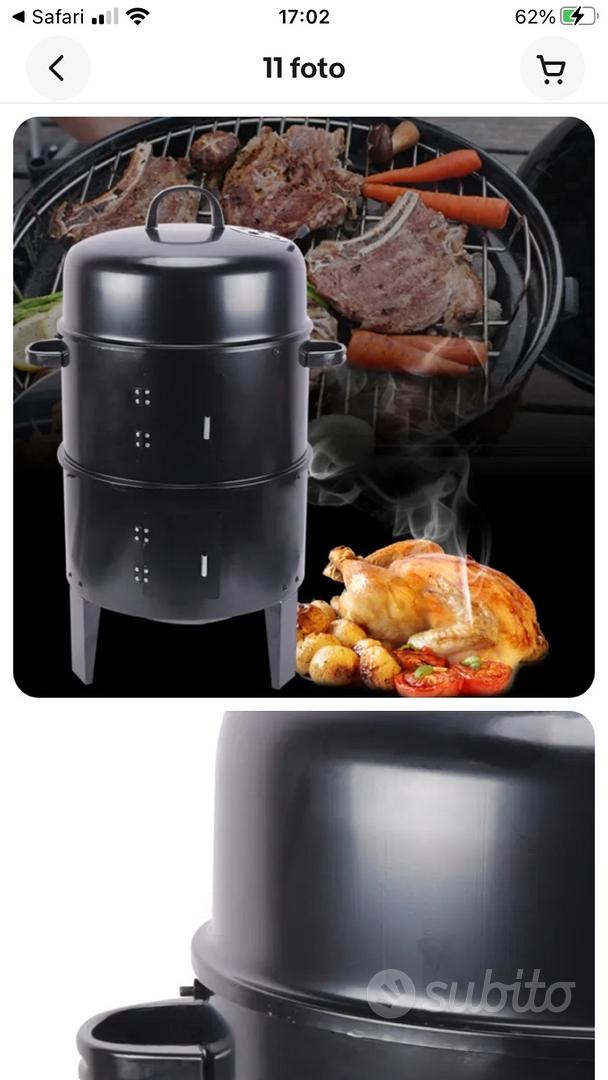 Barbecue affumicatore 3 in 1 nero