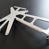 Porta targa laterale custom, cafè racer, street