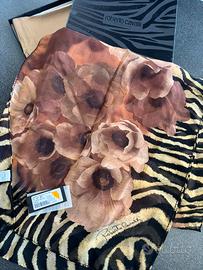 Foulard Roberto Cavalli in seta nuovo