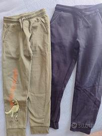 2 pantaloni felpati 5-6 anni
