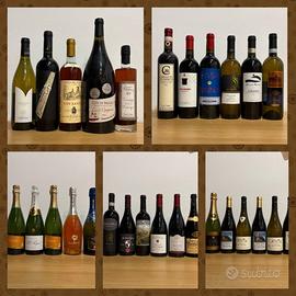 Vini vari francesi e italiani in bottiglia