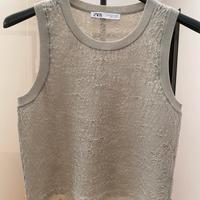 Canotta Zara tg. S colore argentato