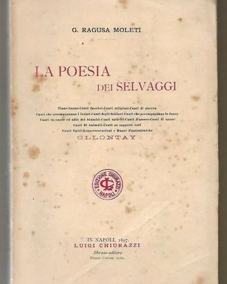ANTROPOLOGIA G. RAGUSA MOLETI LA POESIA DEI SELVAG
