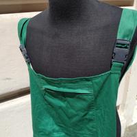 Pettorina Salopette verde tg 50 puro cotone