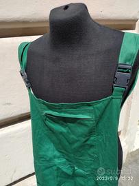 Pettorina Salopette verde tg 50 puro cotone