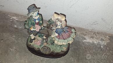 Statuina soprammobile vintage - Coppia di bimbi