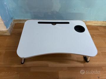 Tavolino multifunzione da letto/divano - bianco