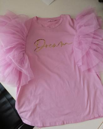 maglia bambina rosa